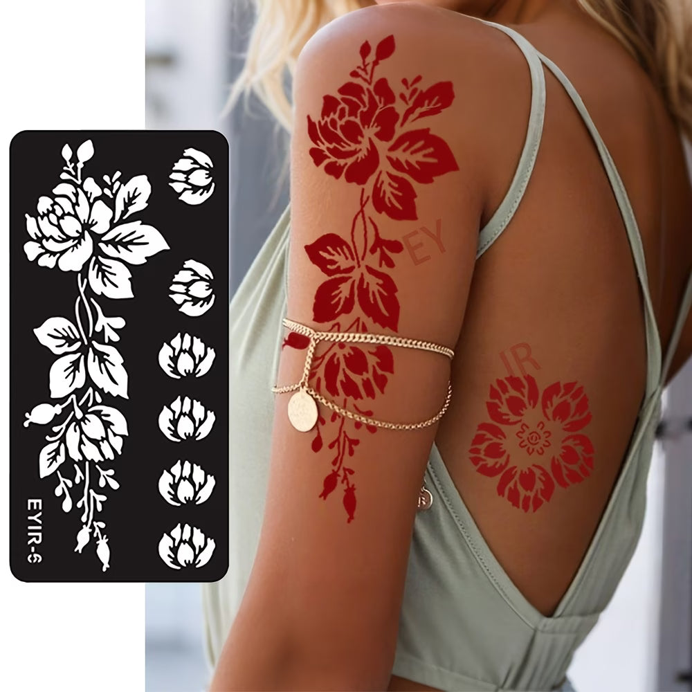 Reusable Tattoo Stencil Template for Body Art 8.5x17.5cm EYIR-6