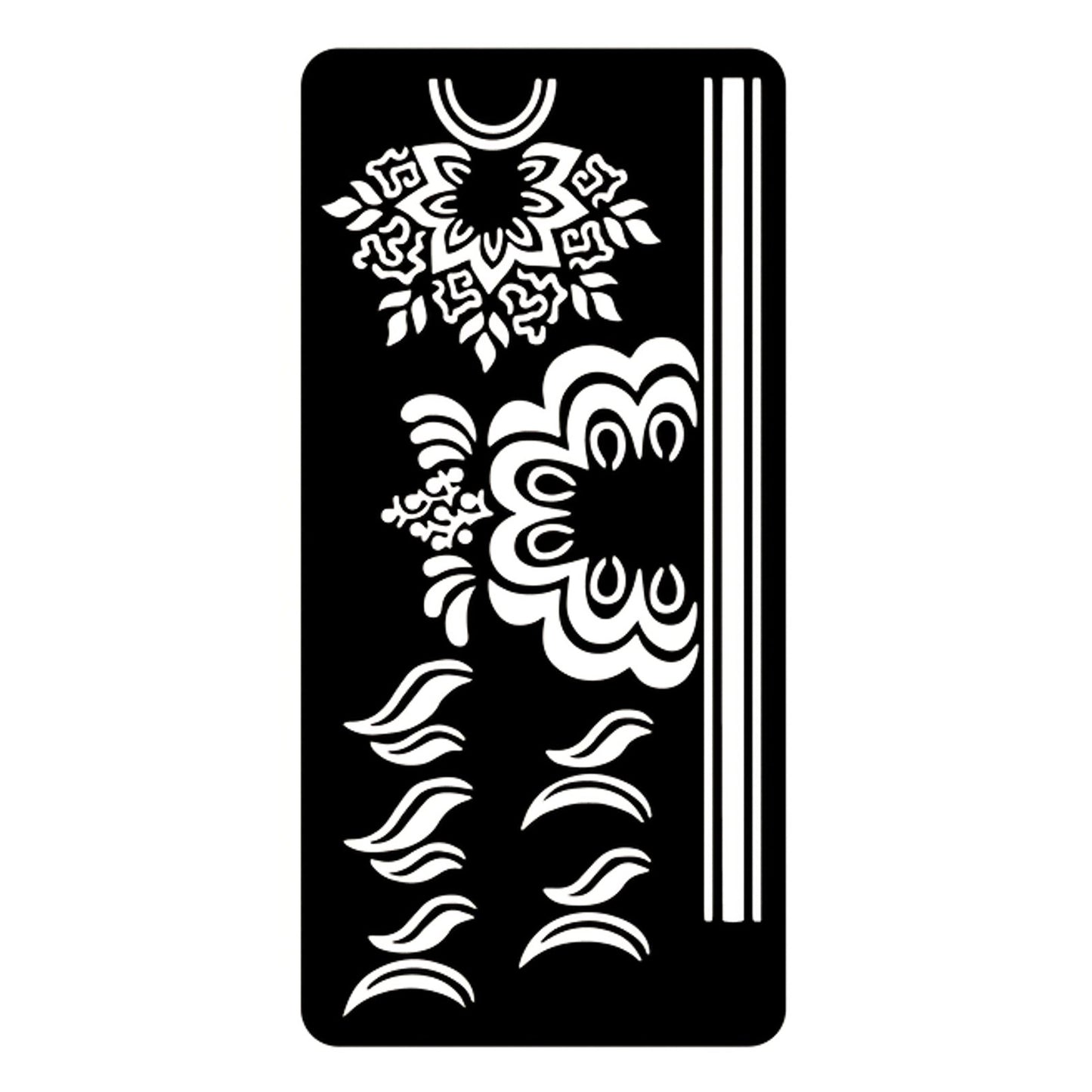 Stencil riutilizzabile per tatuaggi per body art 8.5x17.5cm F17