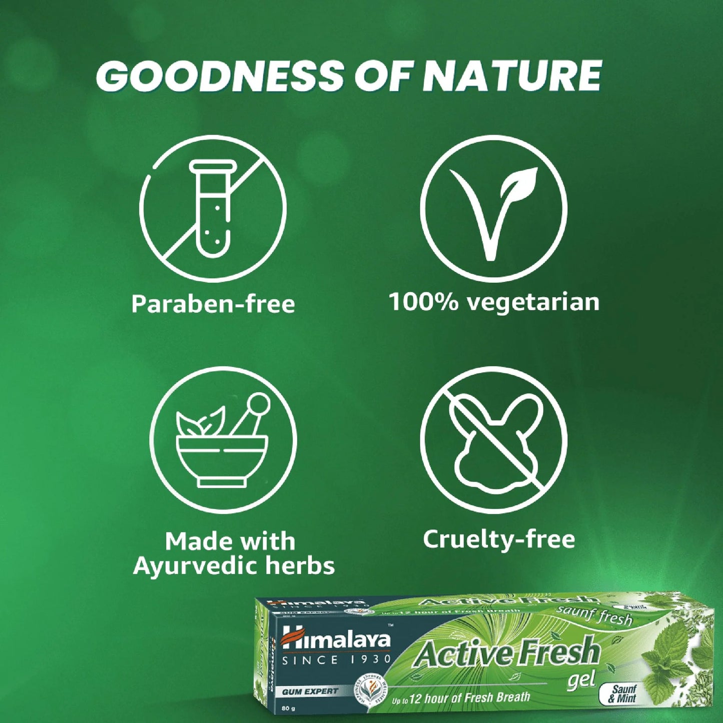 Himalaya Active Fresh Gel Toothpaste 80g