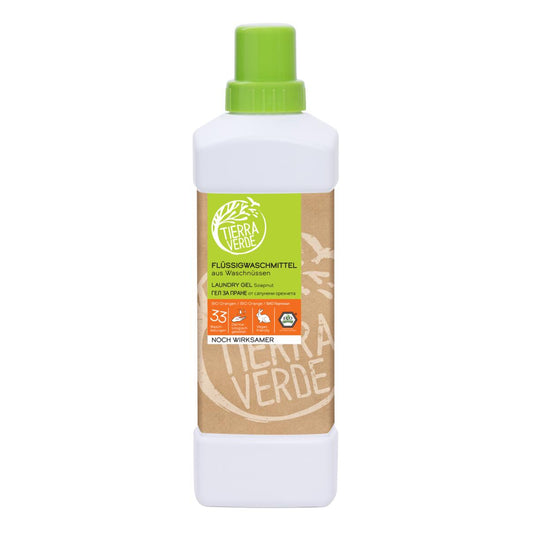 Soapnut Laundry Gel with Organic Orange Essential Oil 1 L  - 33 doses
