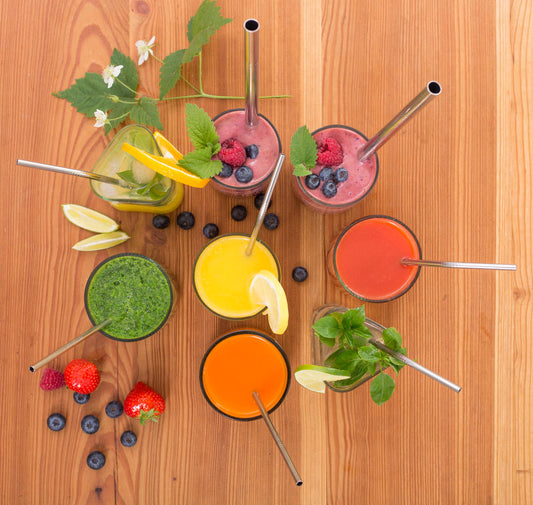 Wide stainless steel straw for smoothie 8mm
