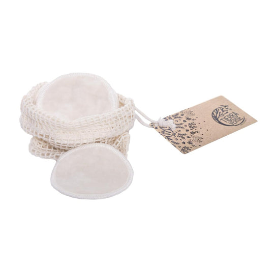 Organic cotton Cosmetic washable velvet pad with terry side 6 pcs (7cm)