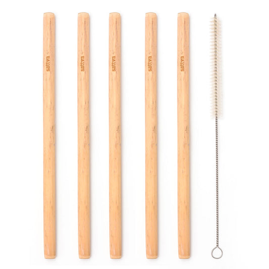 Natural Bamboo straw 5+1