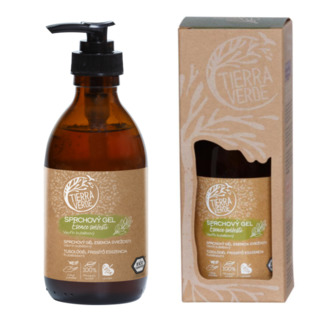 Organic Shower gel Essence of Freshness with Litsea Cubeba 230 ml (glass bottle)