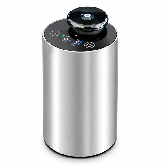 Waterless Aroma Diffuser - Cordless Rechargeable Aluminum Silver