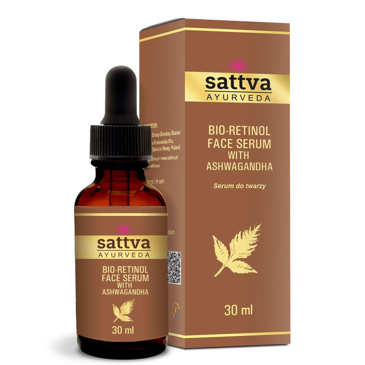 Siero viso naturale al bio-retinolo con Ashwagandha 30 ml 