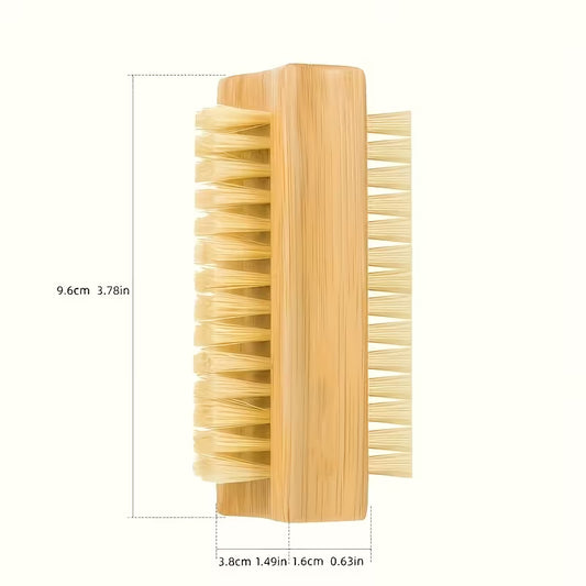 Wooden Double-Sided Nail Brush 10cm