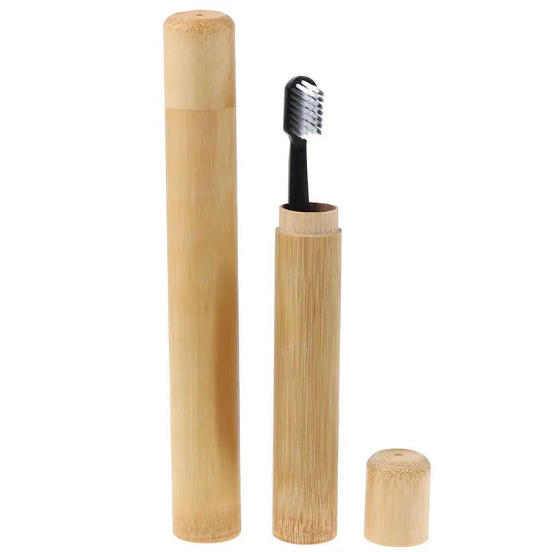 Custodia per spazzolino da denti in bambù naturale