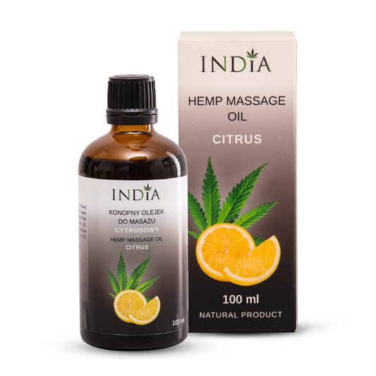 Natural Hemp Massage Oil with Citrus 100ml