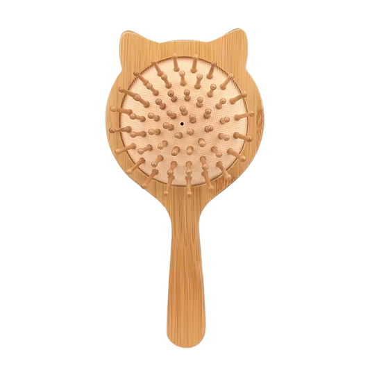 Cute Cat Shape Bamboo Hair Brush 16cm