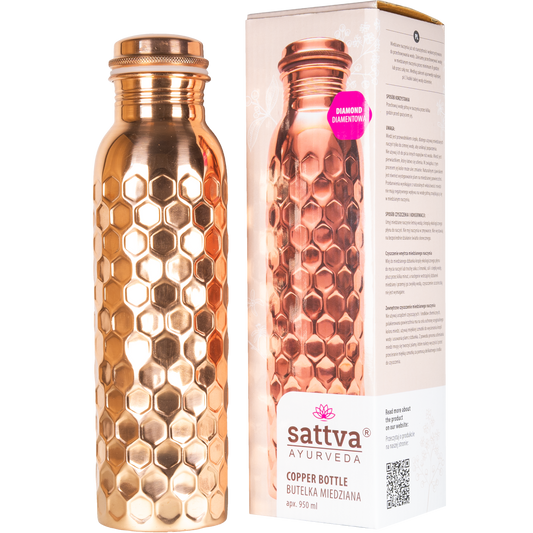 Copper Diamond Bottle with Lid 950ml