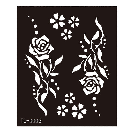 Многоразовый трафарет для татуировок 8,5x10см EY-0003