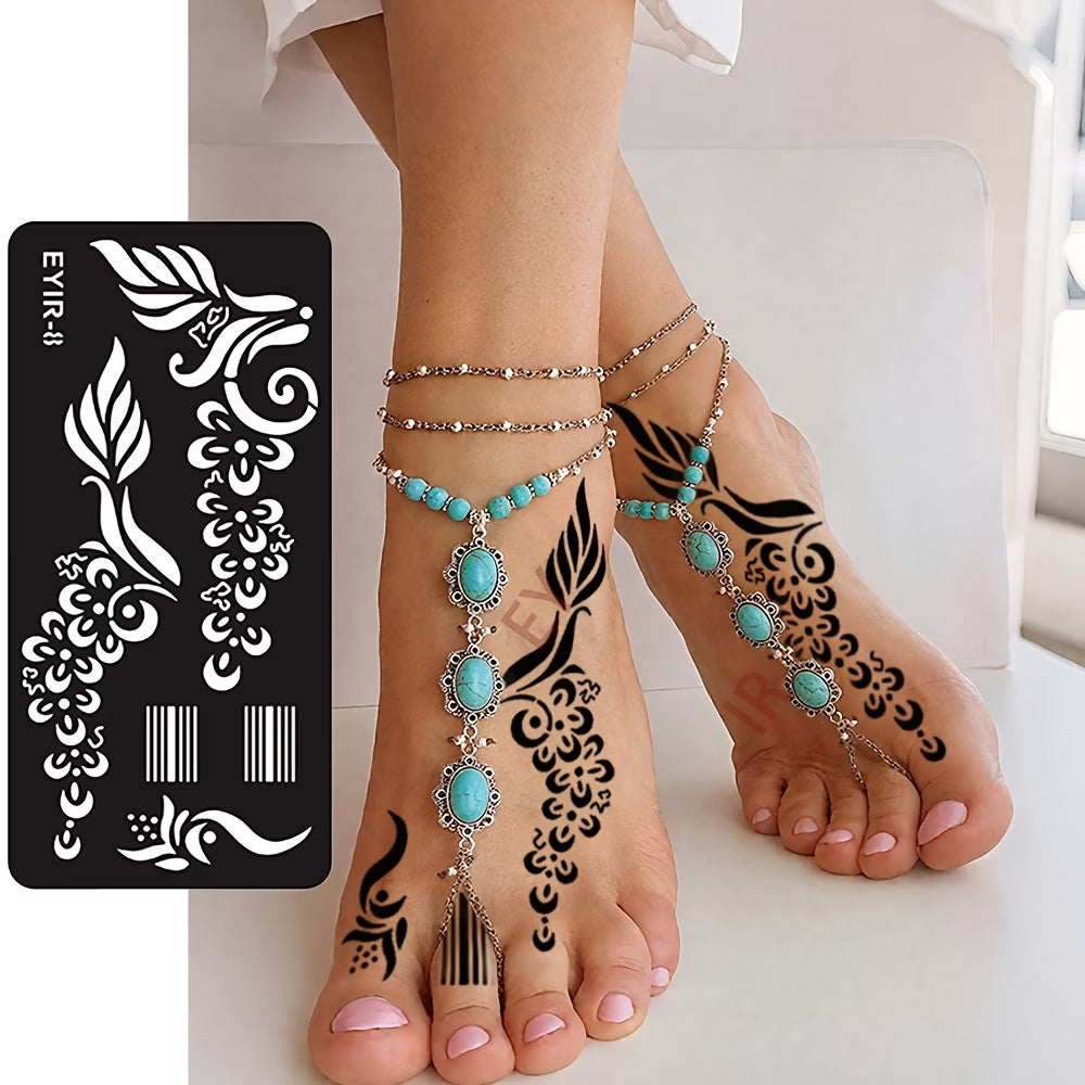 Reusable Tattoo Stencil Template for Body Art 8.5x17.5cm EYIR-8