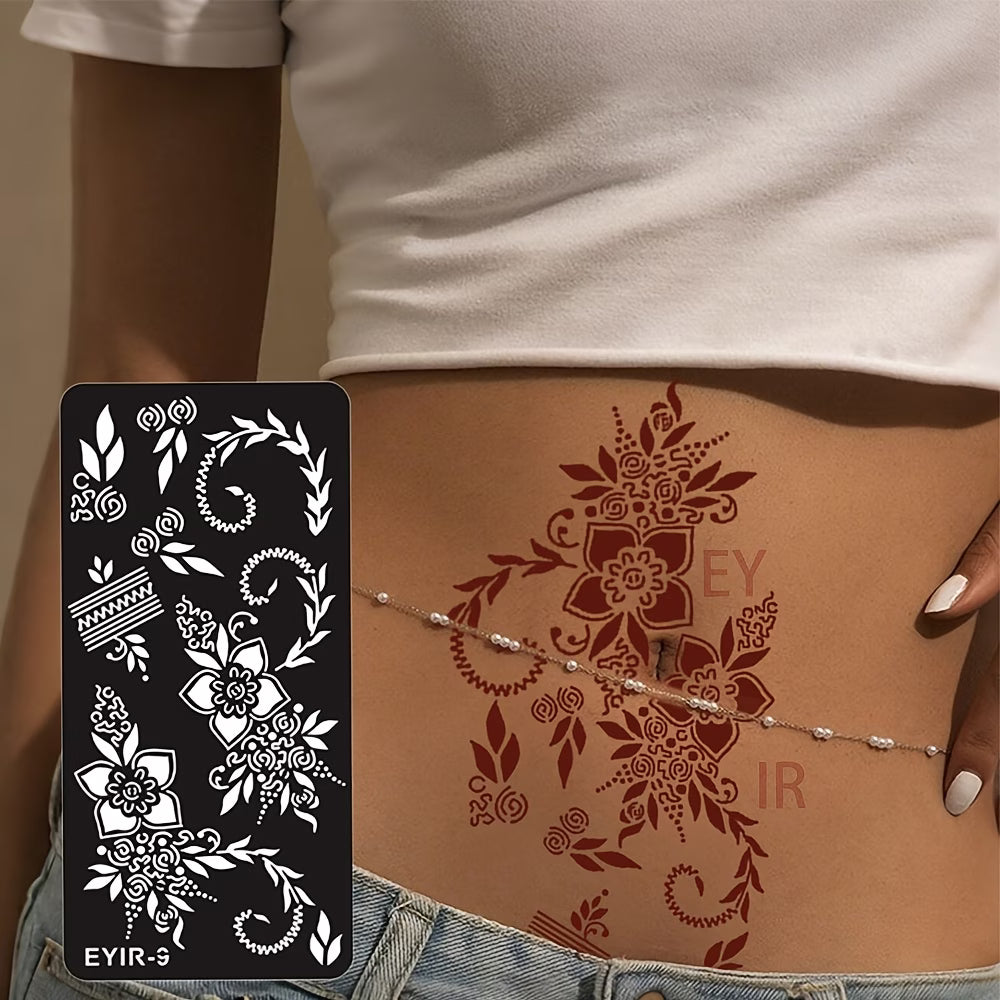 Reusable Tattoo Stencil Template for Body Art 8.5x17.5cm EYIR-9
