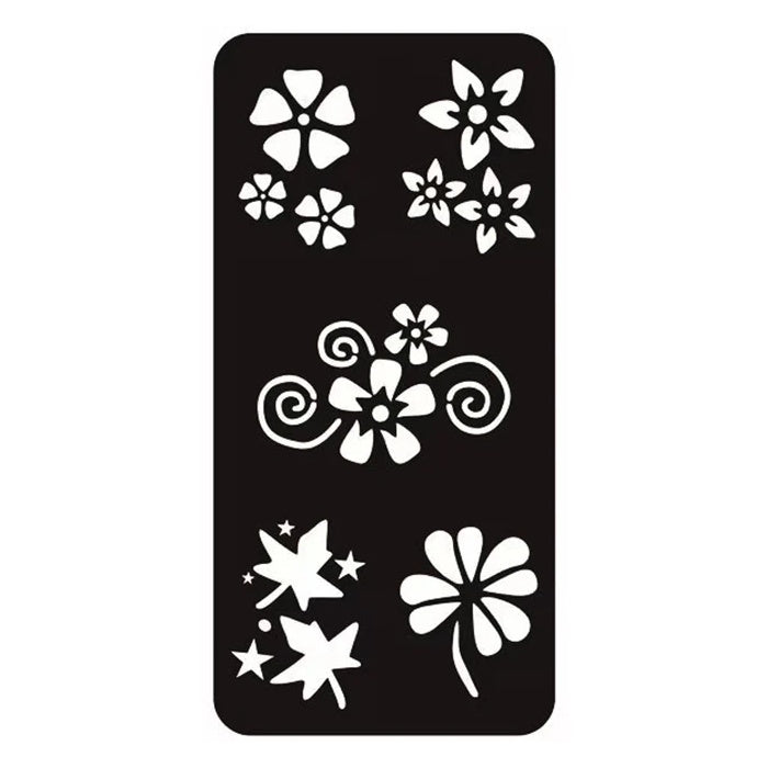 Maschera Riutilizzabile per Tatuaggi Stencil per Body Art 8.5x17.5cm F12