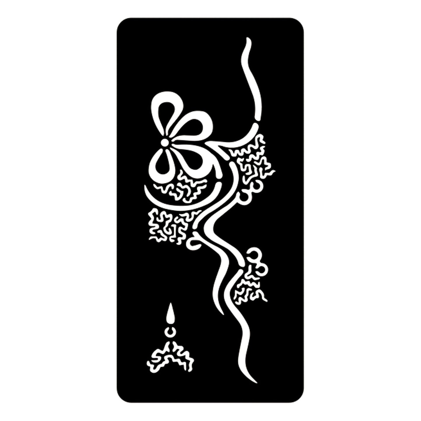 Stencil Riutilizzabile per Tatuaggi per Body Art 8.5x17.5cm F18