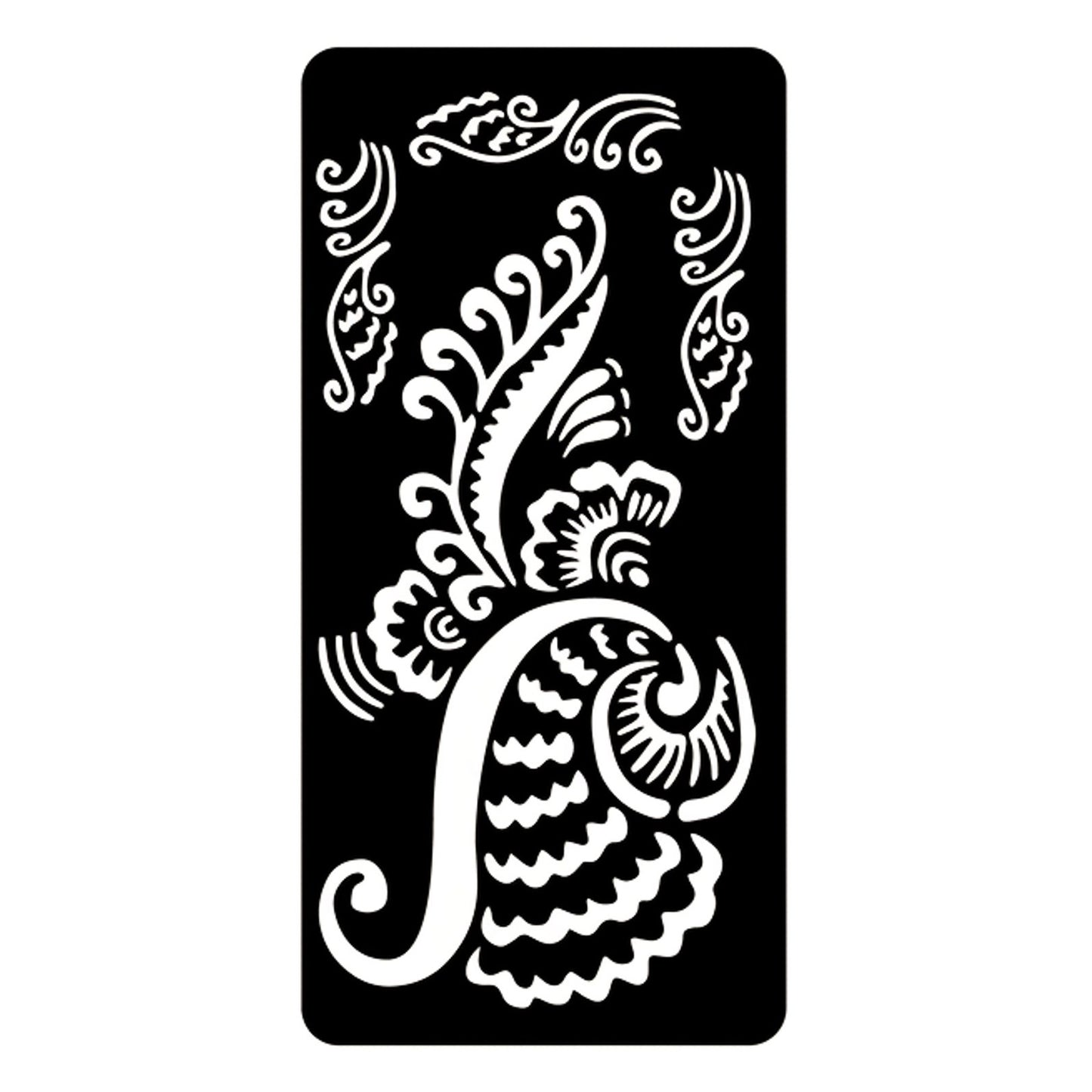 Stencil riutilizzabile per tatuaggi per body art 8,5x17,5cm F35
