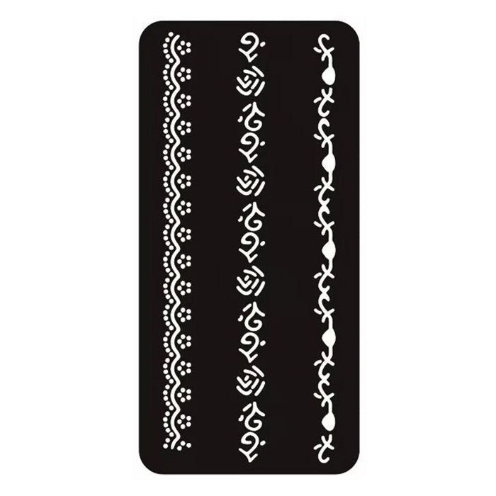 Stencil riutilizzabile per tatuaggi e body art 8.5x17.5cm F9