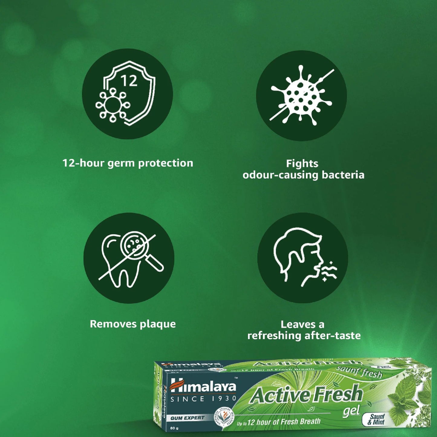Himalaya Active Fresh Gel Toothpaste 80g