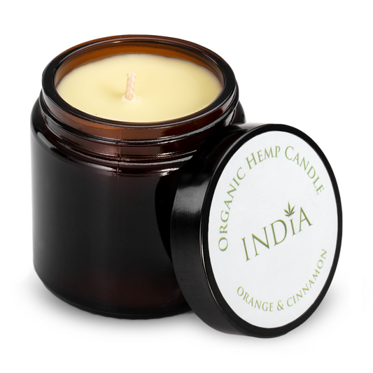 Organic Hemp Orange & Cinnamon Aroma Candle 90g