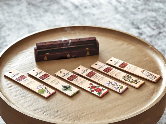 Scatola di legno per incenso aromatico