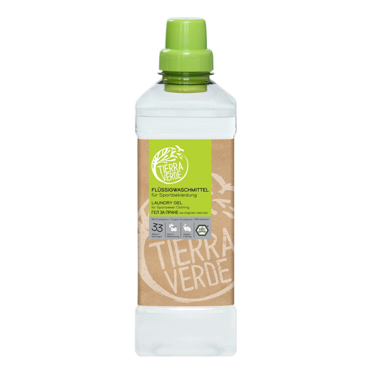 Gel per bucato Soapnut con olio essenziale di eucalipto biologico 1 L - 33 dosi