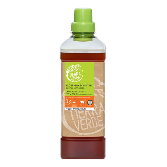 Gel per bucato Soapnut con olio essenziale di arancia biologica 1 L - 33 dosi