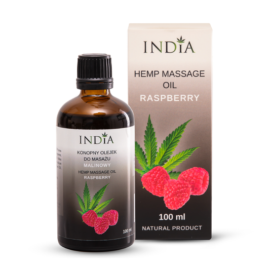 Natural Hemp Massage Oil with Raspberry 100ml