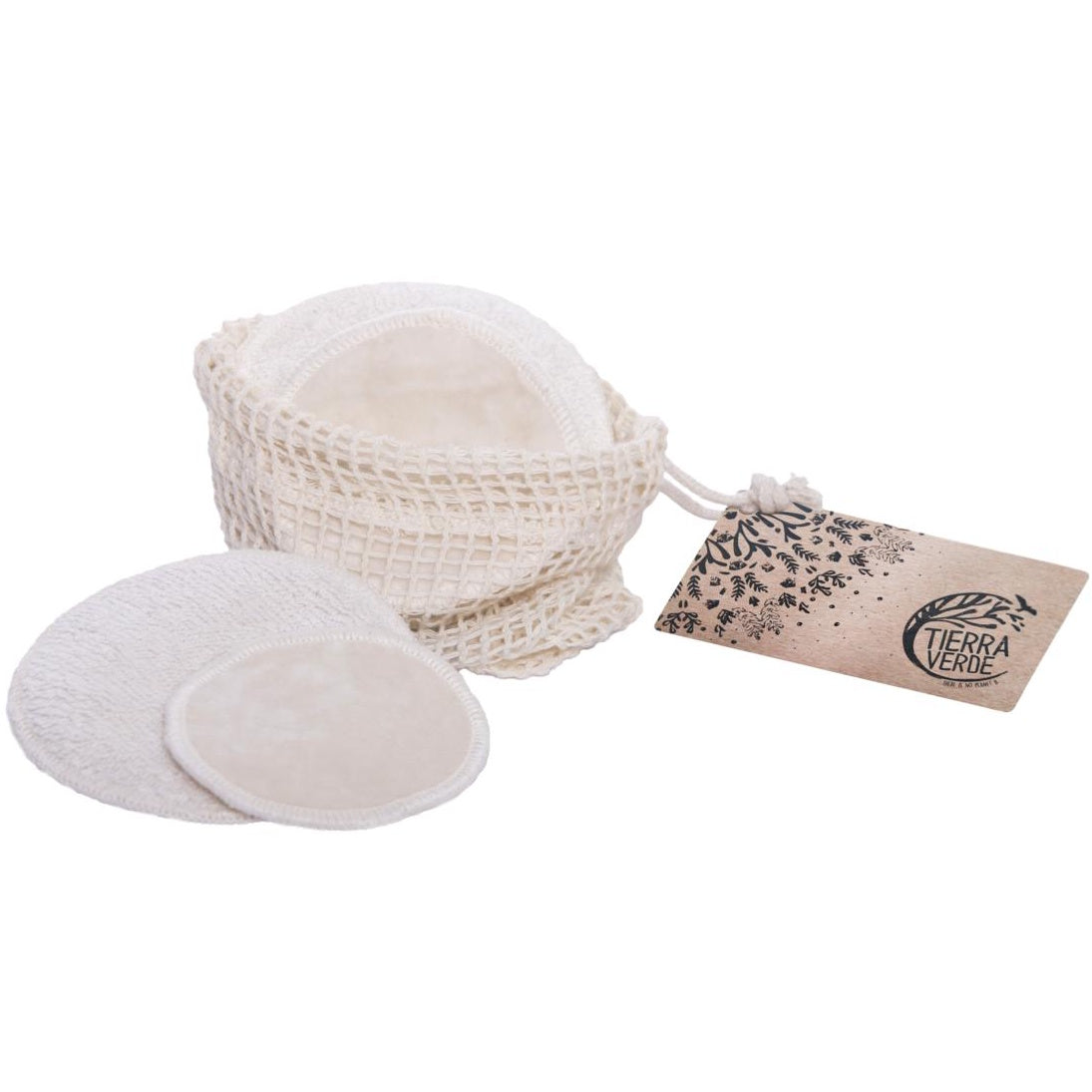 Organic Cotton Reusable Velvet Makeup Remover Pads with Terry Side – 6 pcs (2x9cm + 4x7cm)