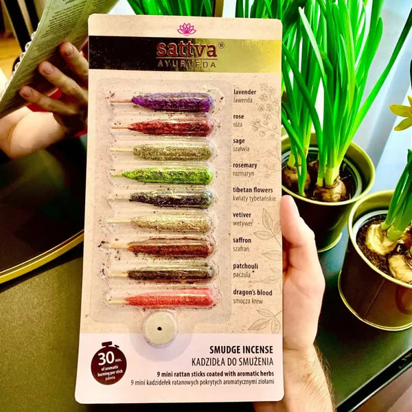 Natural Aroma Incense Smudge Set – 9 Fragrances
