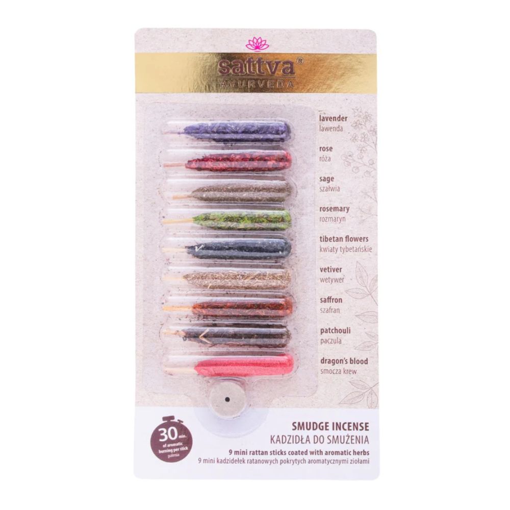 Natural Aroma Incense Smudge Set – 9 Fragrances