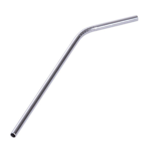 Cannuccia curva in acciaio inox per cocktail e bevande da 6 mm