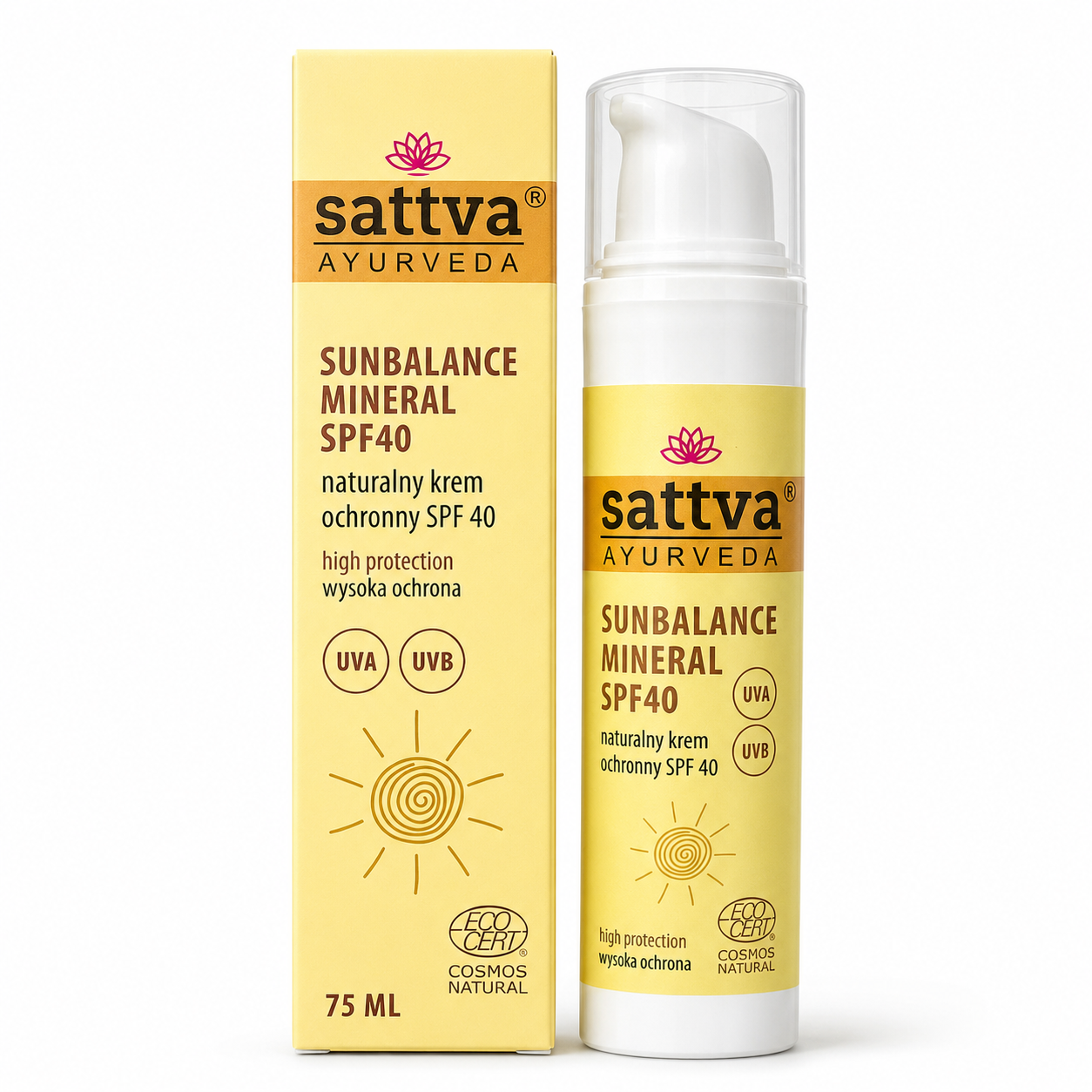 Natural SunBalance Mineral Sunscreen SPF 40 – Turmeric, Argan Oil & Aloe Vera 75ml