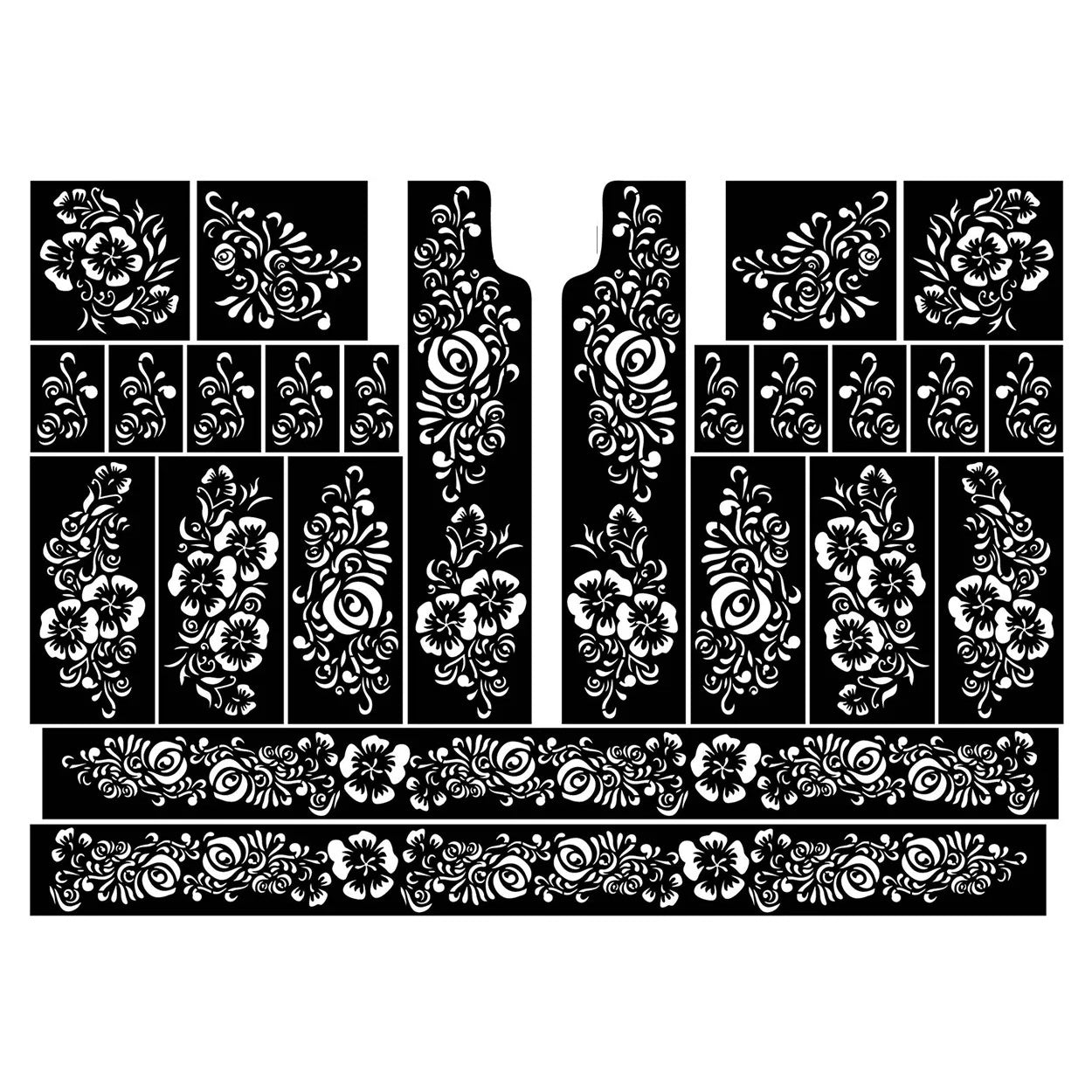 Stencil Riutilizzabili per Tatuaggi per Body Art 25x35cm