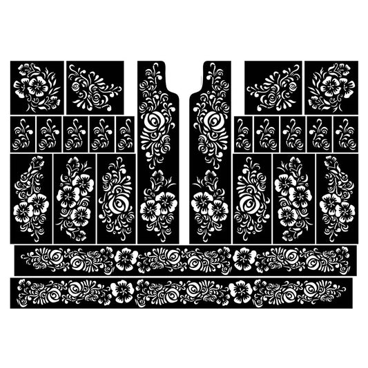 Reusable Tattoo Stencil Templates for Body Art 25x35cm