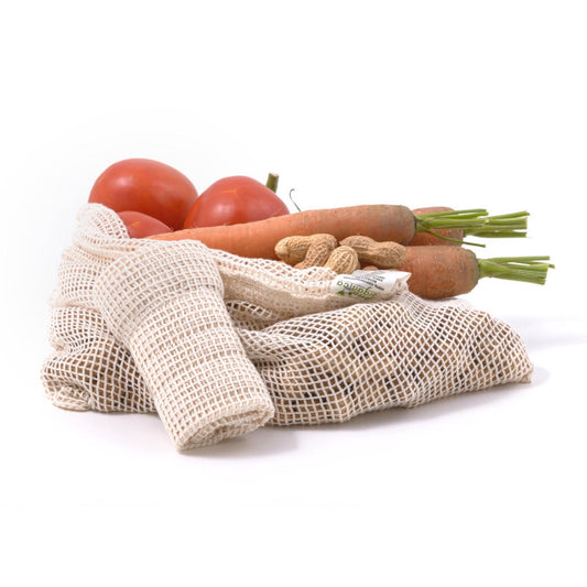 Sacchetto per alimenti in rete di cotone biologico 38×30 cm