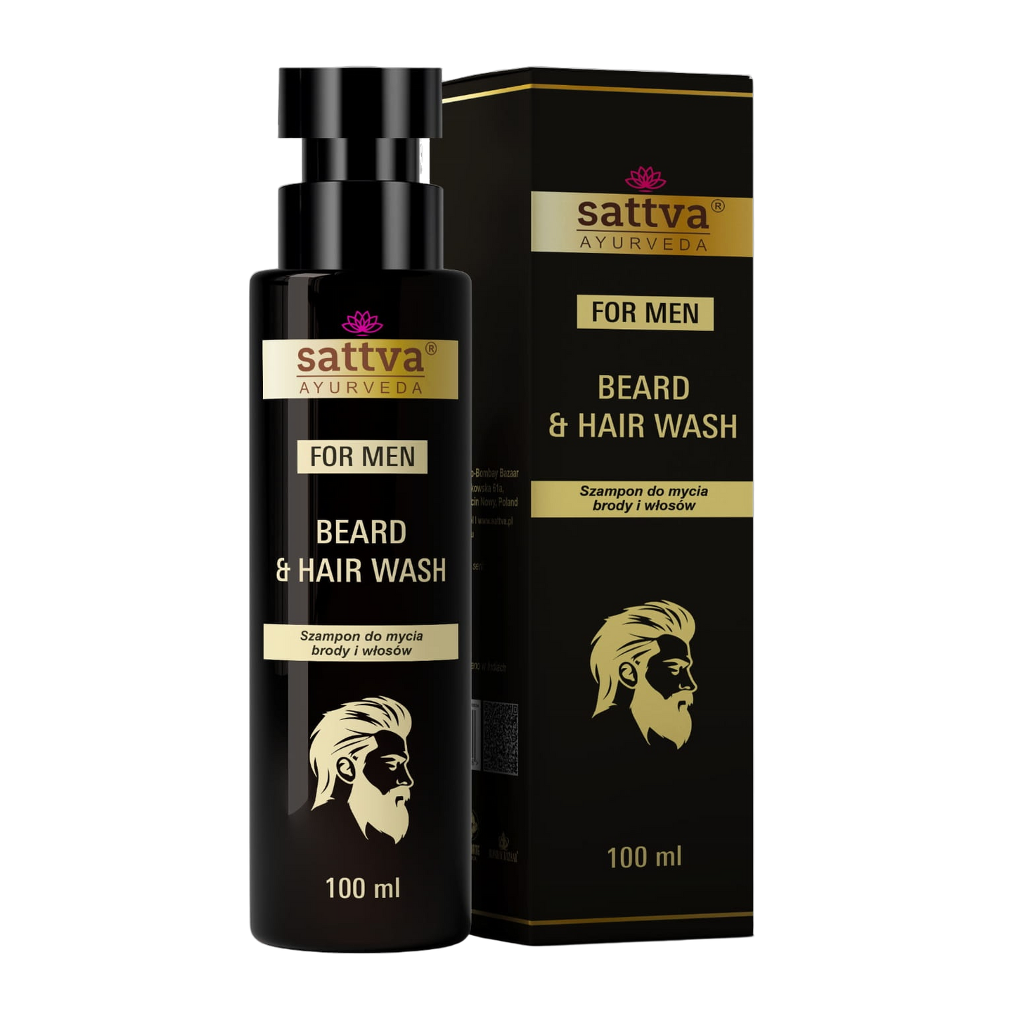 Mens Natural Beard & Hair Wash 100ml