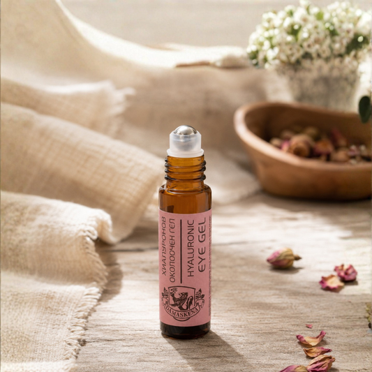 Гель для век Damaskena Pure Rose с гиалуроновой кислотой, экстрактом водорослей и кофеином, 10 мл