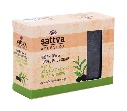 Sapone ayurvedico artigianale - TÈ VERDE E CAFFÈ 125 g 