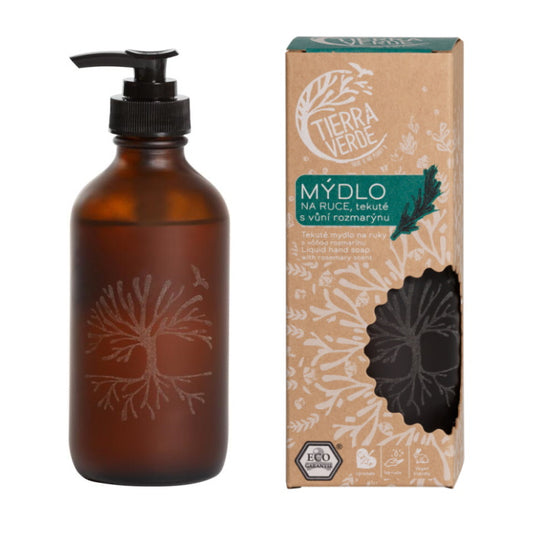 Sapone liquido per le mani – Rosmarino 230 ml (bottiglia di vetro)