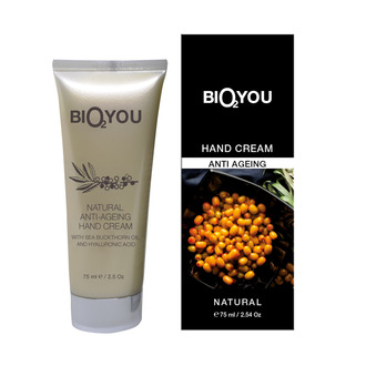 NATURAL ANTI-AGEING HAND CREAM with sea buckthorn oil and hyaluronic acid