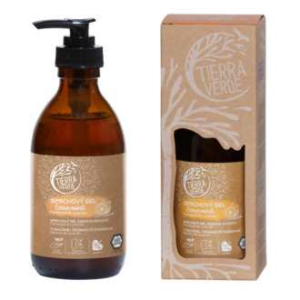Organic Shower gel Essence of Joy with Orange & Lavender  230 ml (glass bottle)