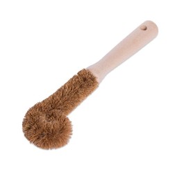 Coconut fibre brush for glasses and cups with...